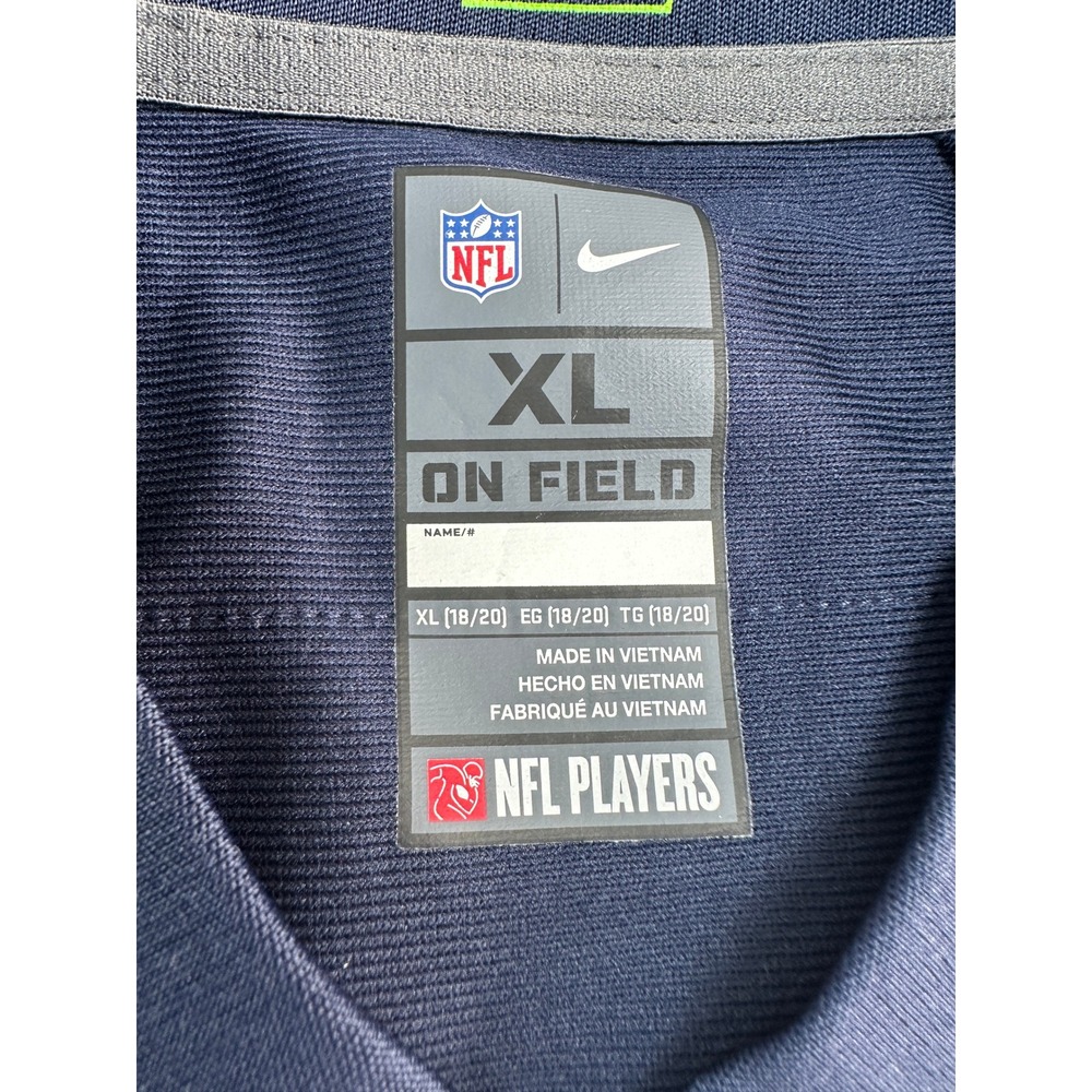 Nike Seattle Seahawks Russell Wilson 3 On Field Jersey Navy Blue Youth XL 18/20 - Picture 3 of 7